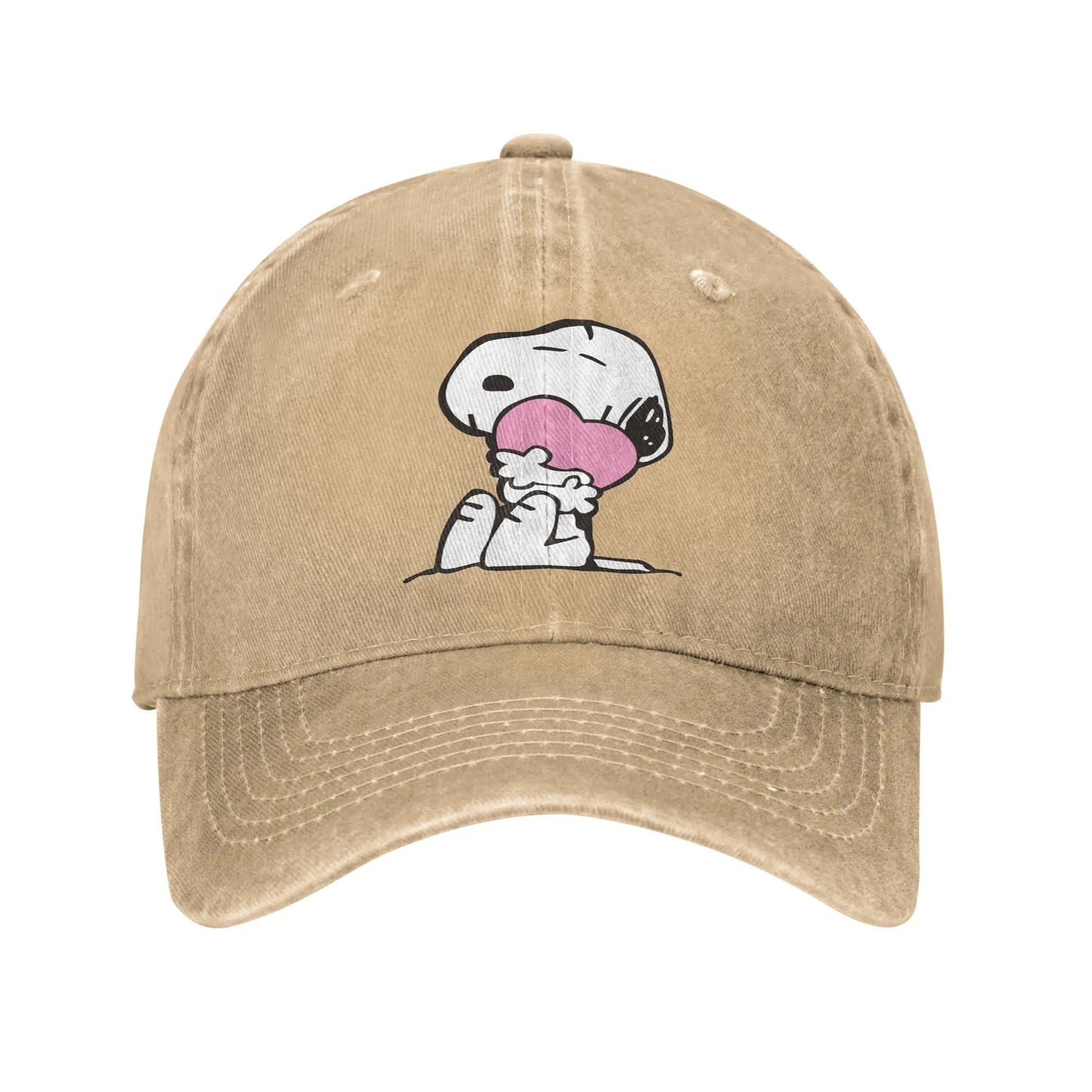Peanuts Snoopy Pink Heart Men Women Baseball Caps