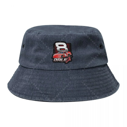 Dale Jr. Big 8 Retro Sticker Unisex Cotton Bucket Hats