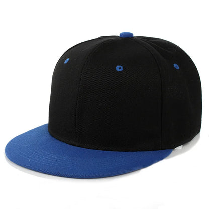 Fashion Solid Baseball Cap Flat Peak Hip Hop Hats Men Women Snapback Caps