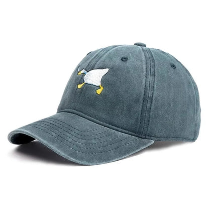 Baseball Cap With Goose Pattern