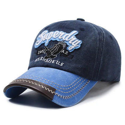 Unisex Sporty Cotton Washed Baseball Cap - Stylish ORIGINAL THE BLACK Letter Embroidery