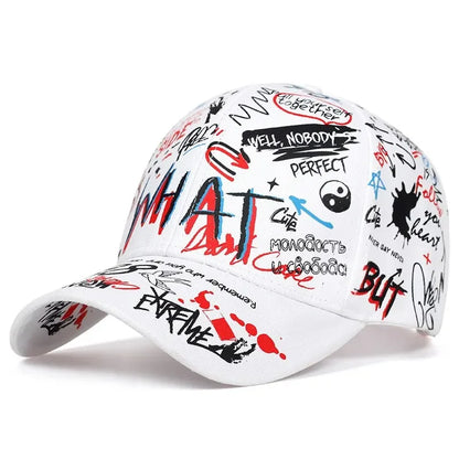 Men's And Women's Spring And Autumn Korean Graffiti Letter Printed Baseball Caps