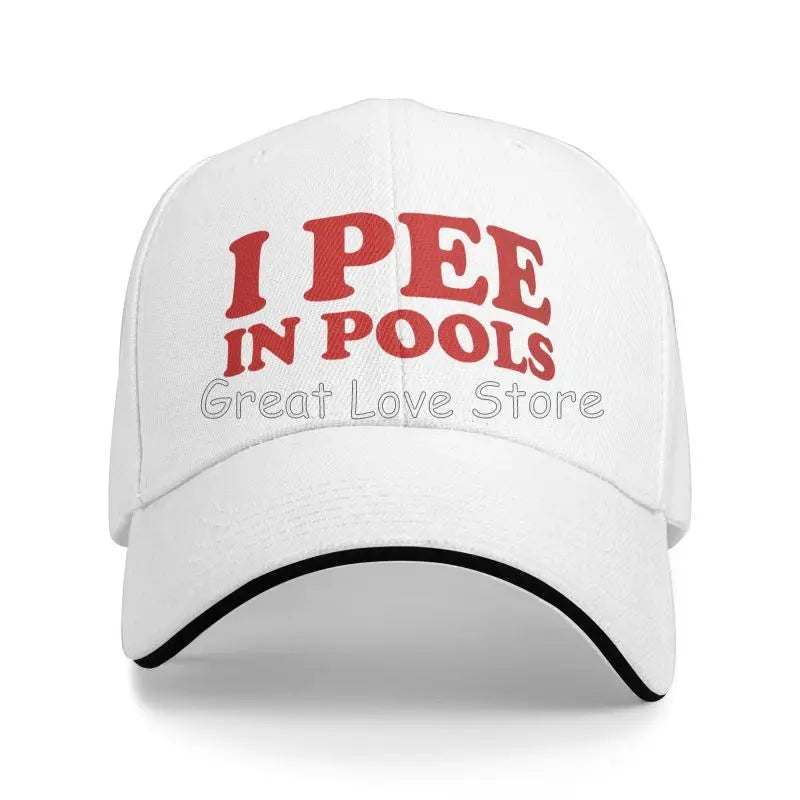 I Pee in Pools Funny Sandwich Baseball Cap For Men & Women