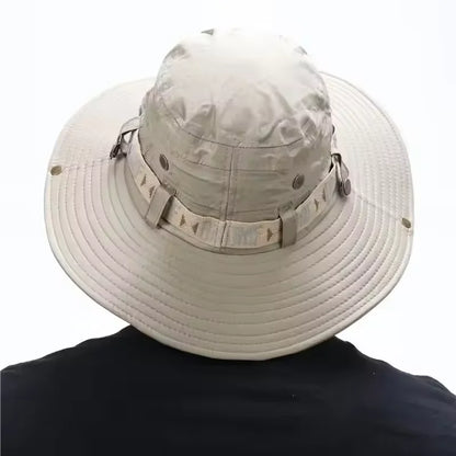 Summer Men Bucket Hat Wide Brim Panama Safari Hunting Hikingp