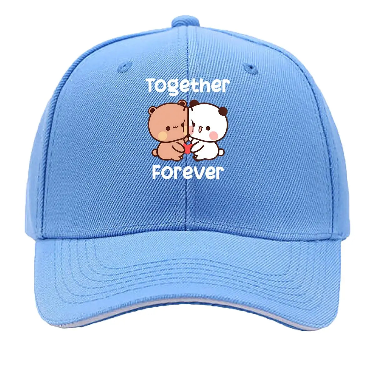 Cute Cartoon Bears Heart Together Forever Sandwich Baseball Cap