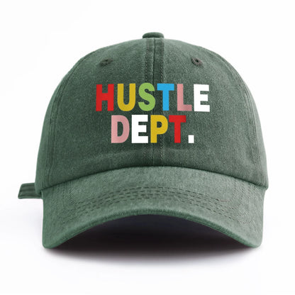 HUSTEL DEPT Print Washed Baseball Cap For Adults
