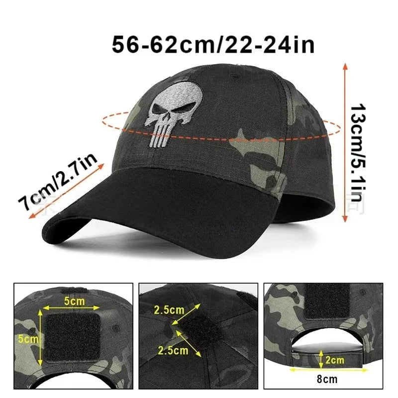 Skull Tactical Military Airsoft Cap Baseball Caps