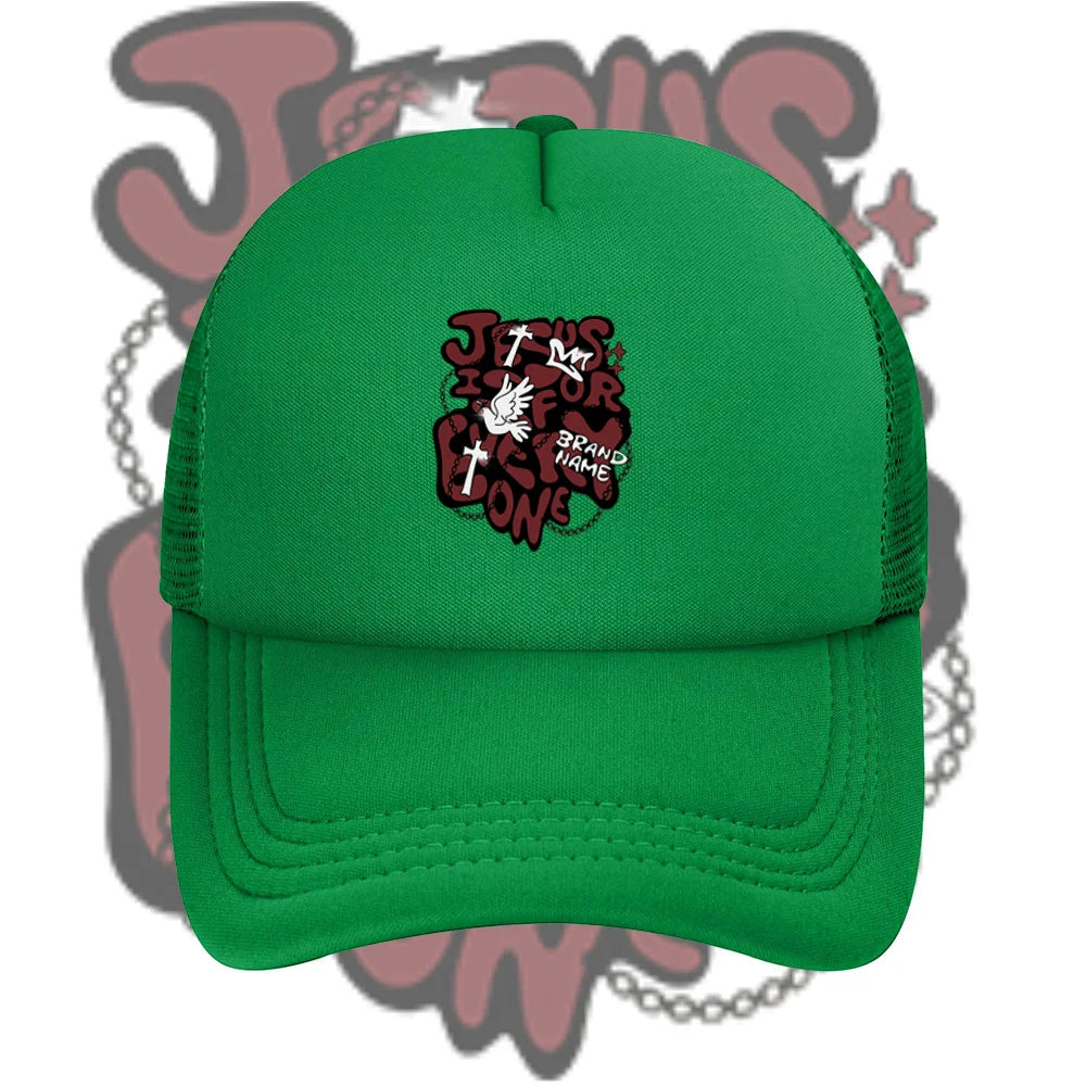 Jesus For Everyone Brand Name Crown Cross Dove Baseball Cap