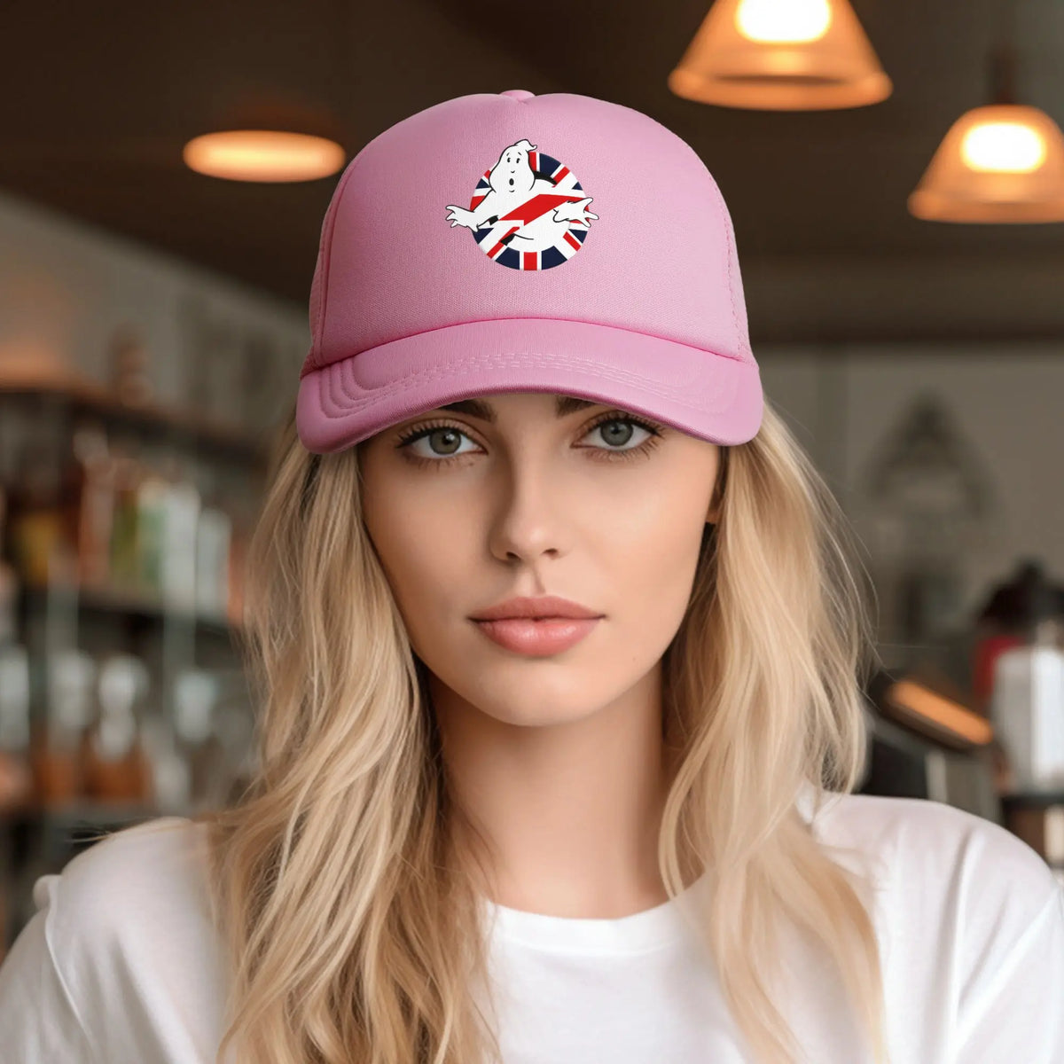 Adult Ghostbuster Monster Movie Trucker Hat Mesh Baseball Cap