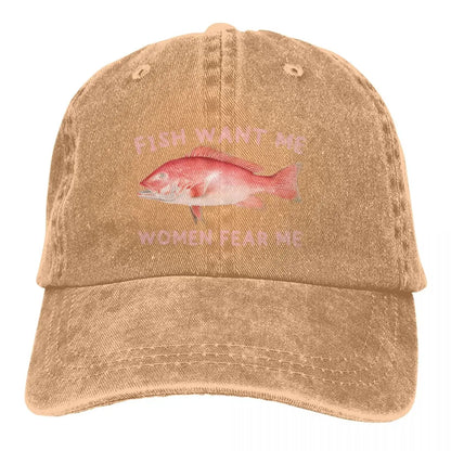 Fish Want Me Women Fear Me Classic Baseball Cap