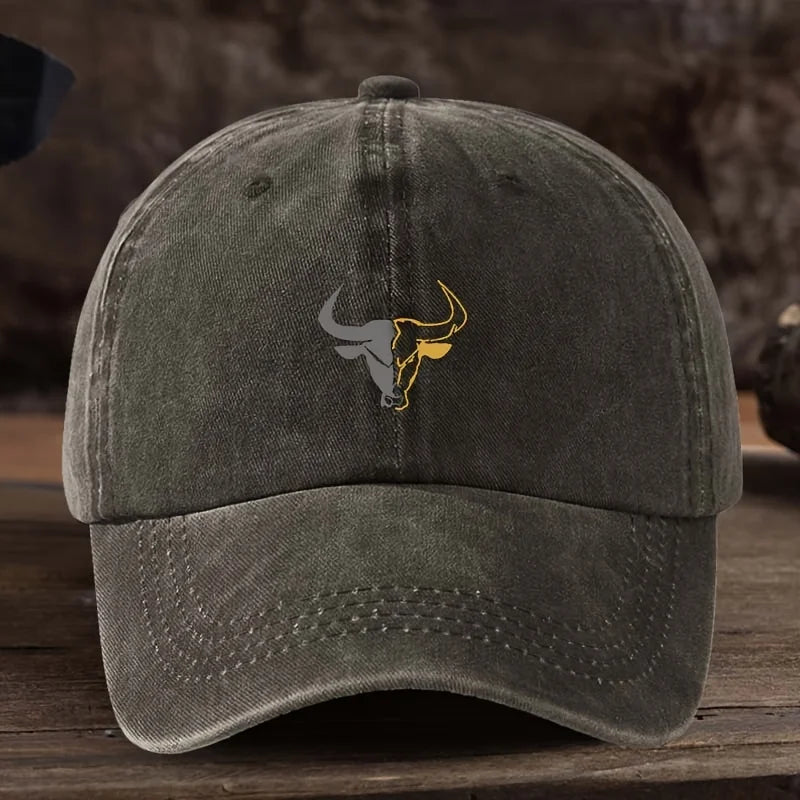 Fashionable Bull Head Printed Baseball Hat Multi Functional Outdoor Leisure Sunshade Duck