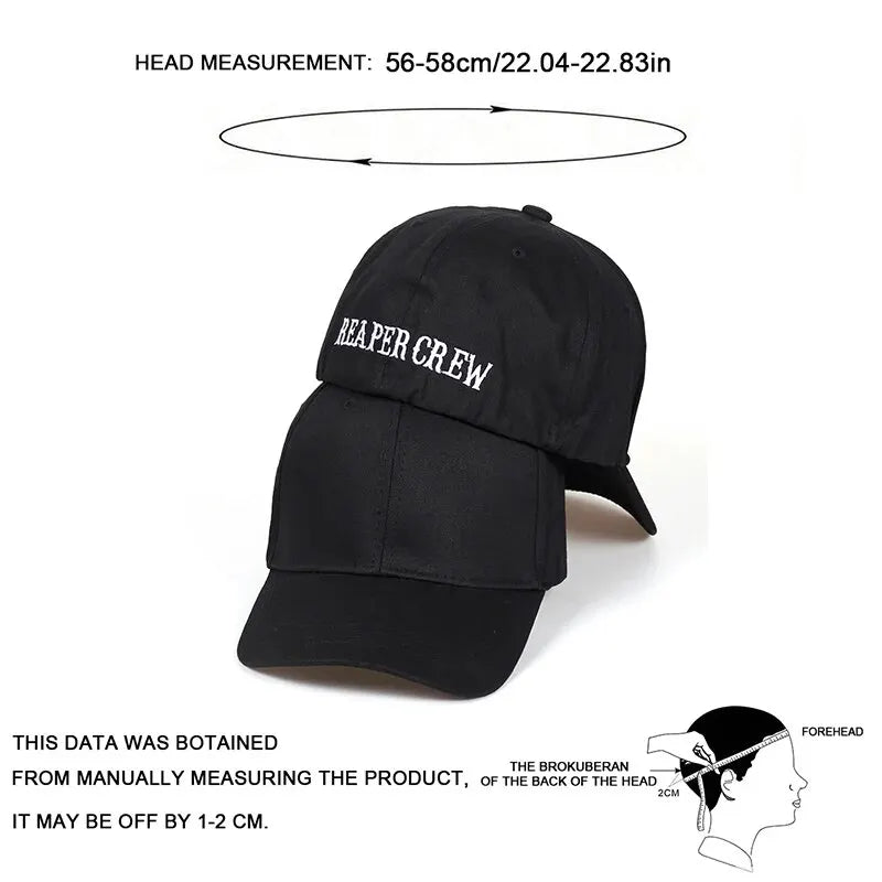 Unisex Rear Seal REAPER CREW Embroidery Baseball Caps