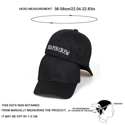 Unisex Rear Seal REAPER CREW Embroidery Baseball Caps