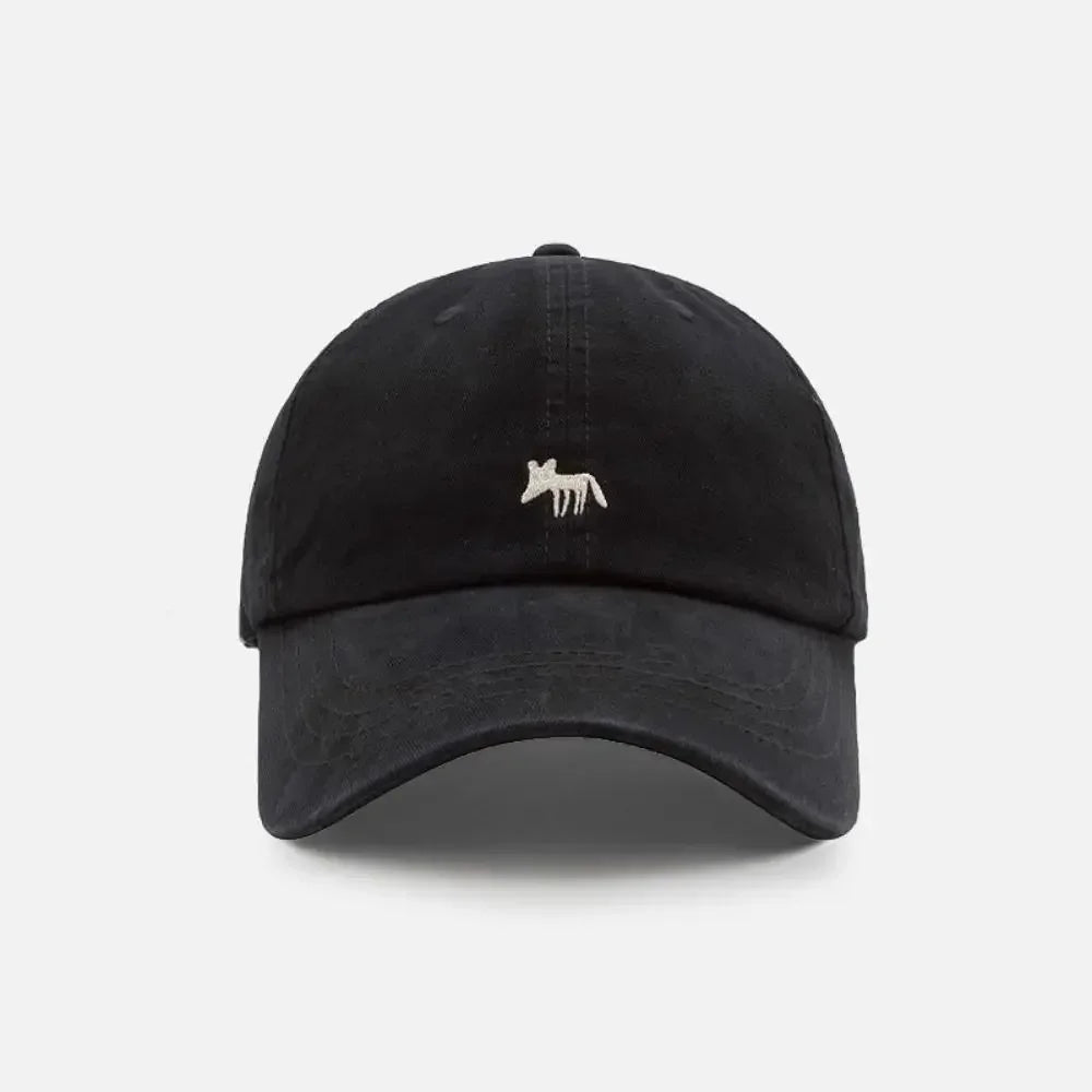 Retro Embroidered Embroidery Baseball Cap Animals Peaked Cap Canvas Baseball Hat