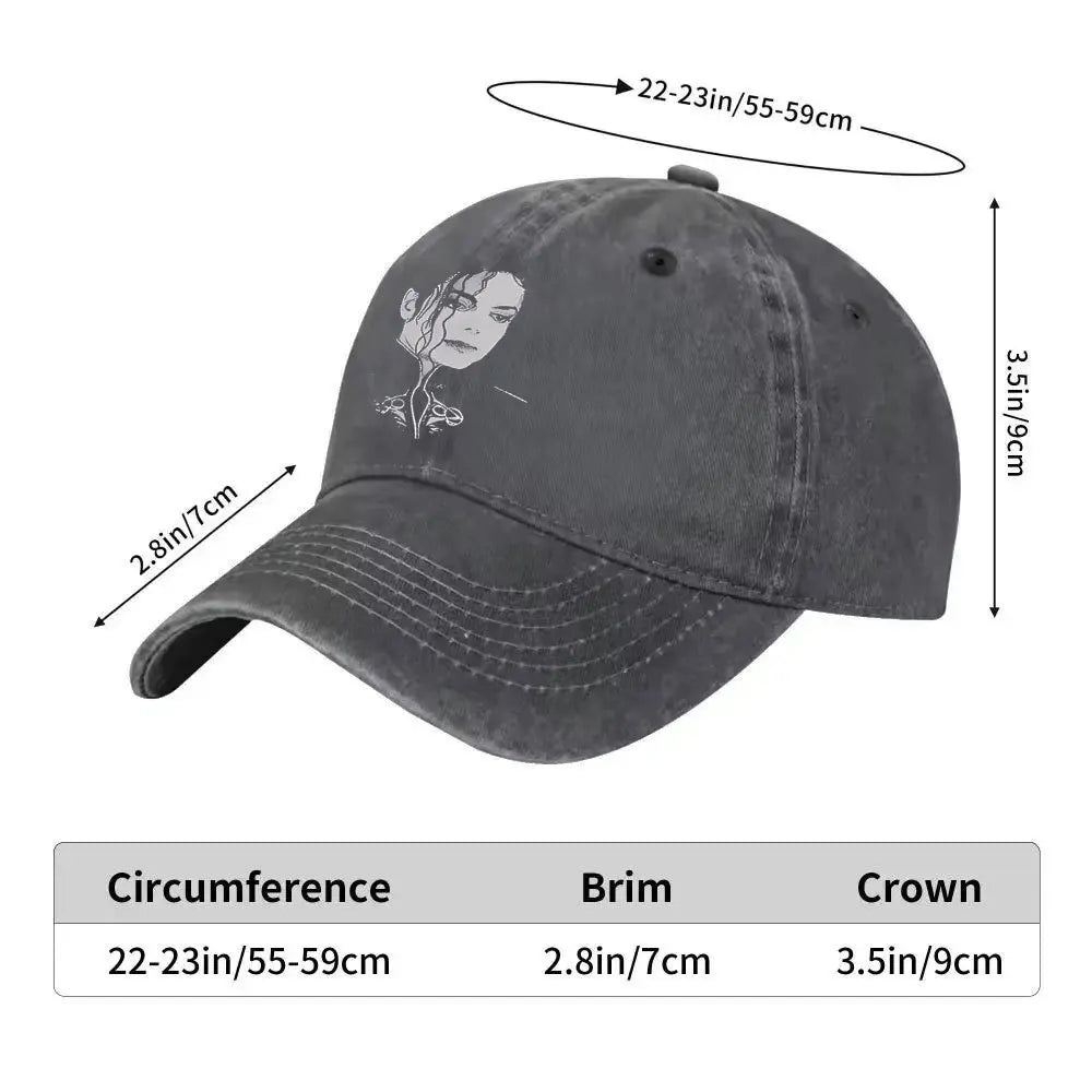 Iconic White Face Print Baseball Cap