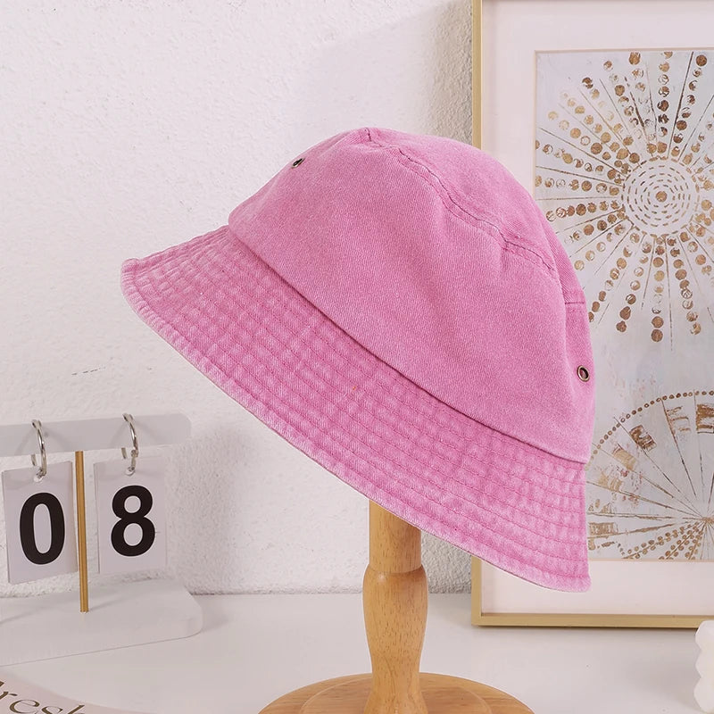 Korean Version Fashionable Rainbow-Colored Flat Eave Fisherman's Hat