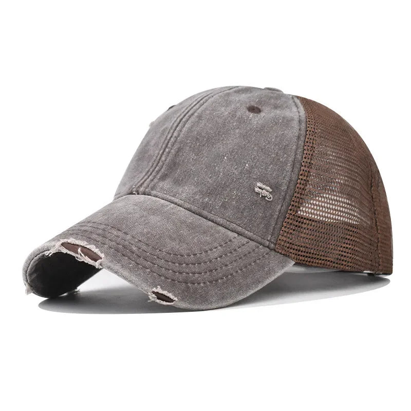Baseball Cap Made Old Ripped Light Board Caps Men Women