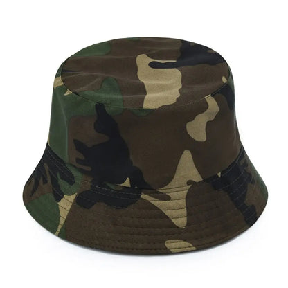 Camouflage Bucket Hat Wide Brim Visors Foldable Portable Women Men