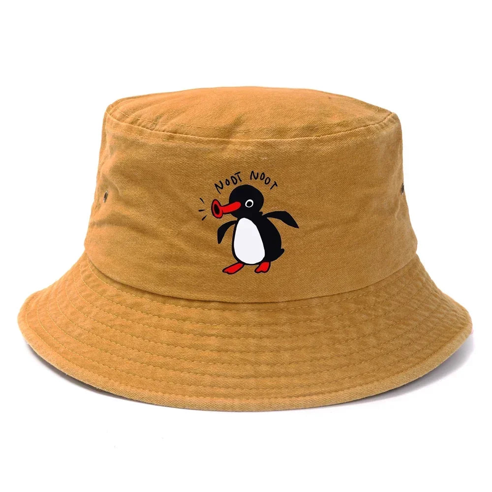 Summer Penguin Bucket Hat Reversible Bob