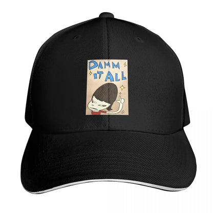 Yoshitomo Nara Damm It All Cartoon Cap Fashion Casual Baseball Caps