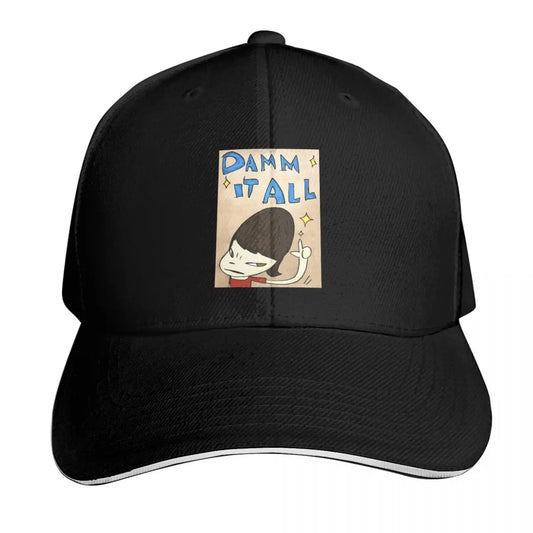 Yoshitomo Nara Damm It All Cartoon Cap Fashion Casual Baseball Caps