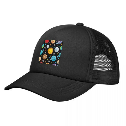 Kawaii Planets Cute Solar System Mesh Baseball Caps