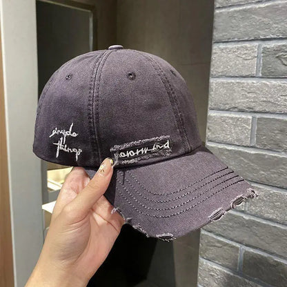 Purple Pleated Baseball cap New 2023 Flat Tongue Hat Baseball Cap For Men and Women