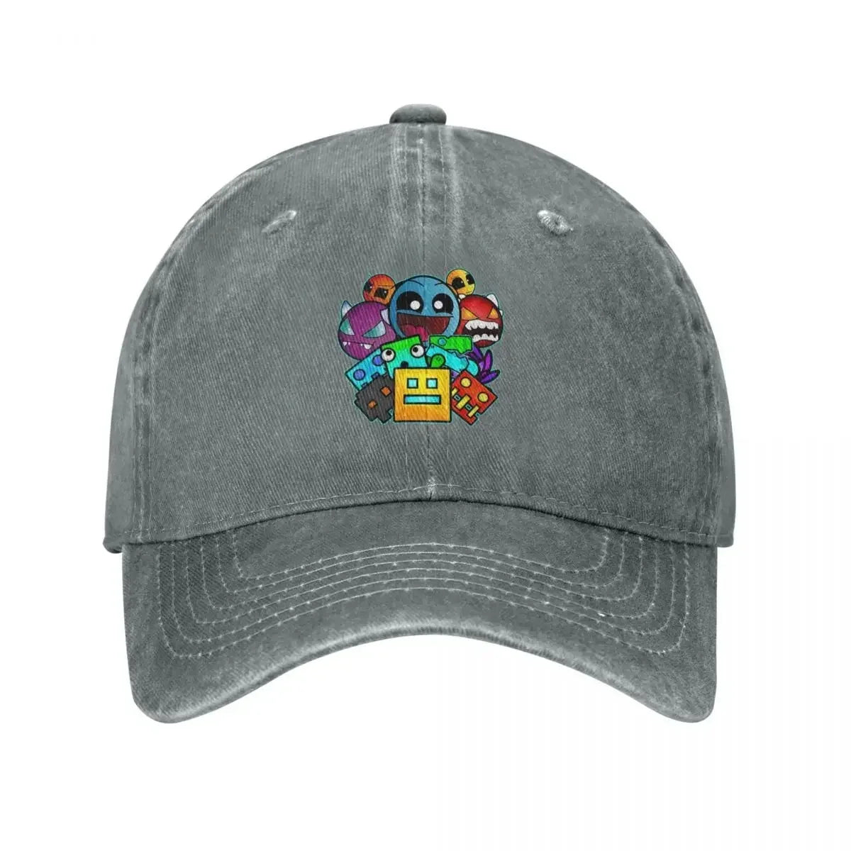 Geometry Dash Old School Gaming Casual Baseball Cap