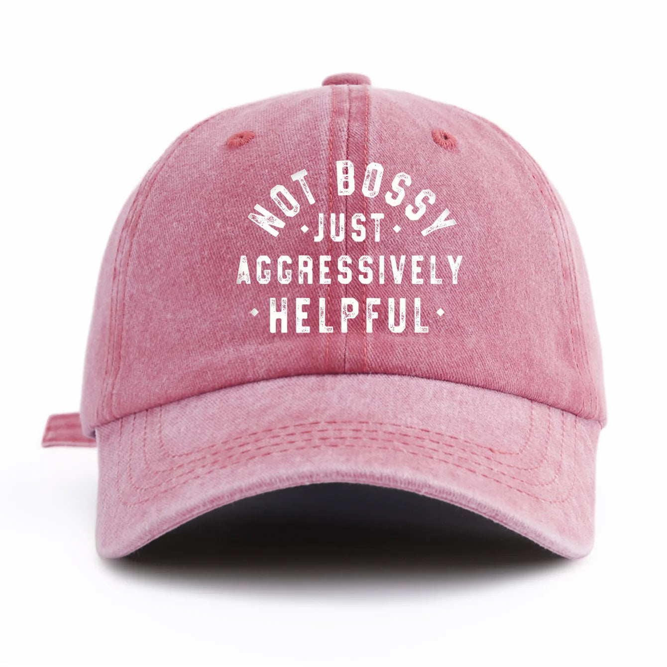 NOT BOSSY Print Washed Baseball Cap