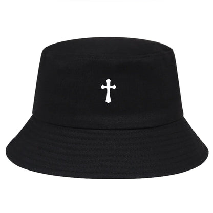 Unisex Cross Print Personality Bucket Hats