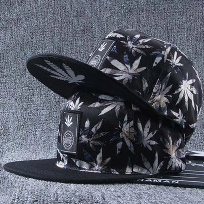Unisex Fashion Maple Leaf Printing Baseball Cap Snapback Caps Cowboy Hat Men