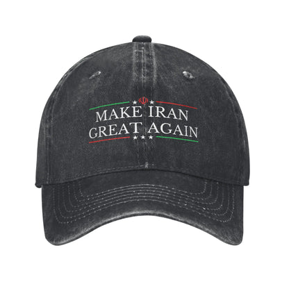 Make Iran Great Again Red Logo Casual Baseball Cap For Men Women