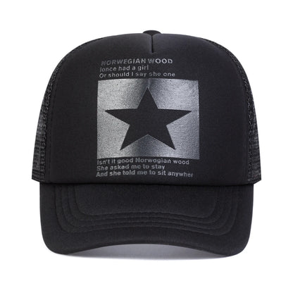 Children Five Pointed Star Print Baseball Net Caps