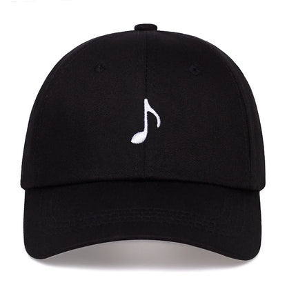 Fashion Cotton Baseball Cap Hip-Hop Hat Musical Note Embroidery Wild Golf Caps
