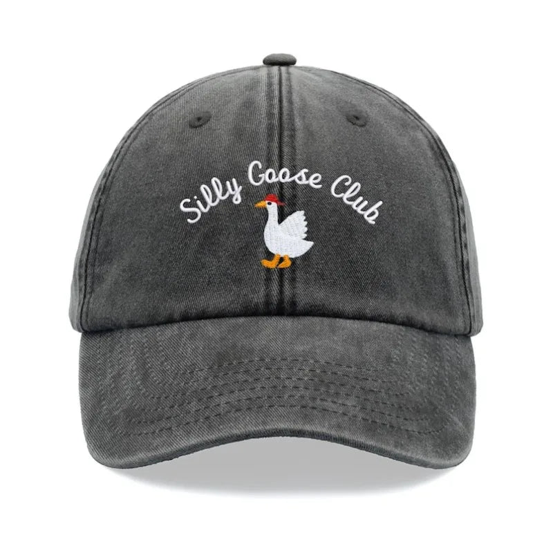 Vintage Soft-Top Baseball Cap With Chicken Print