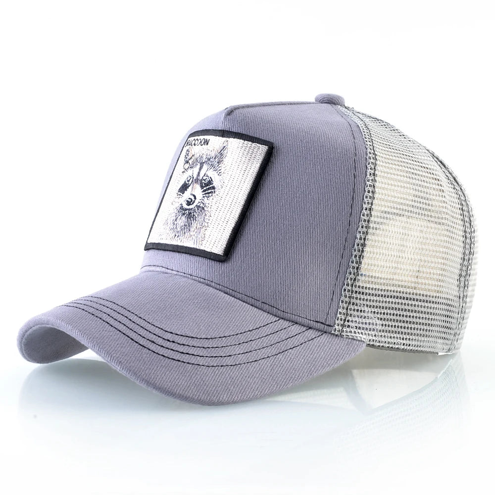 Spring Summer Baseball Cap With Lion Embroidery