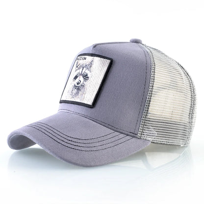 Spring Summer Baseball Cap With Lion Embroidery