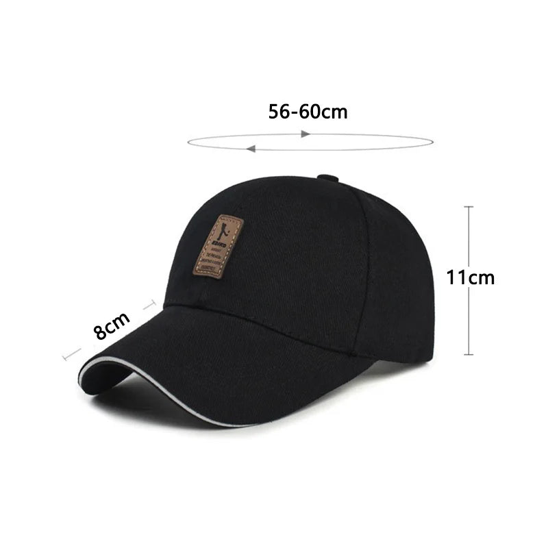 Fashion Leather Label Baseball Cap