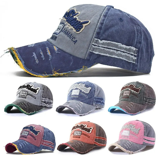 Embroidery Baseball Caps Men Women Retro Washed Cotton
