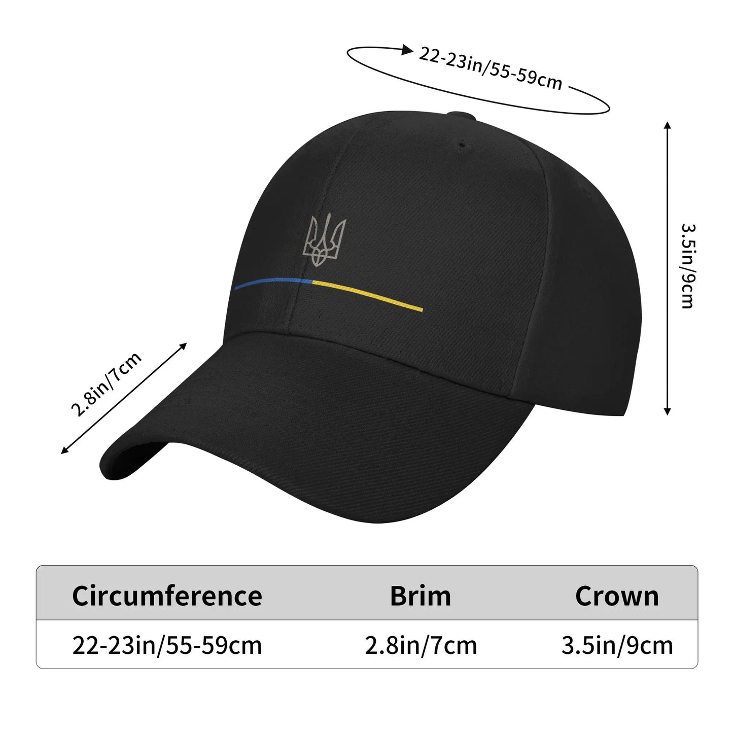 Summer Ukrainian Tryzub Escudo Zelensky Ukraine Baseball Cap