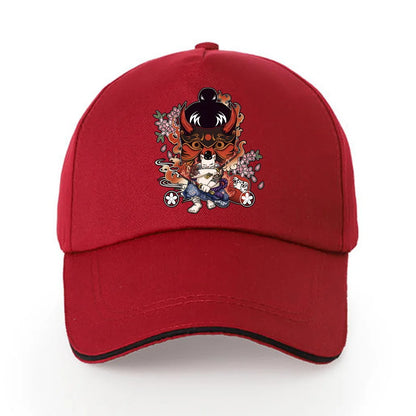 Summer Baseball Cap Solid Cotton Sun Hat Samurai Print