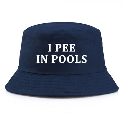 I Pee in Pools Bucket Hat Funny Cotton Summer Fisherman Cap For Men Women