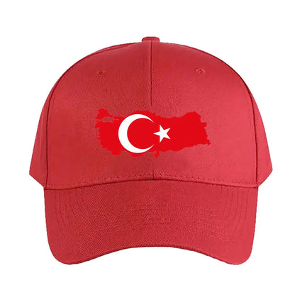 Turkey Flag Map Summer Casual Baseball Cap
