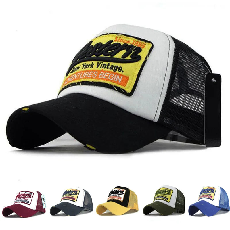 Baseball Men Trendy Black Retro Brooklyn Letter Embroidery Baseball Cap