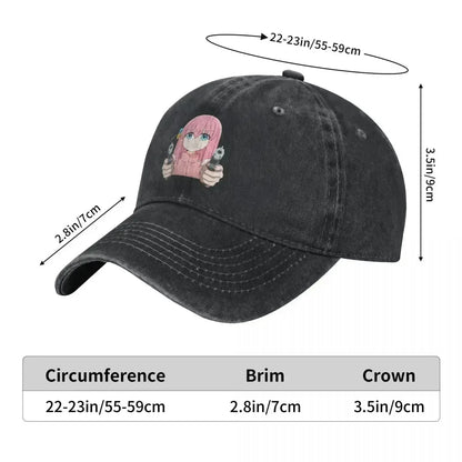 Kawaii Bocchi Anime Gotoh Hitori Denim Baseball Cap