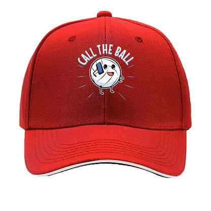 Call The Ball Volleyball Cartoon Black Sandwich Baseball Cap