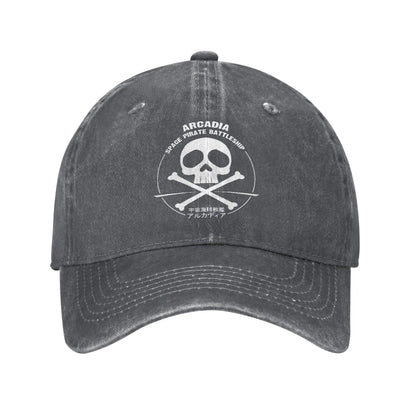 Vintage Arcadia Space Pirate Captain Harlock Albator Baseball Caps