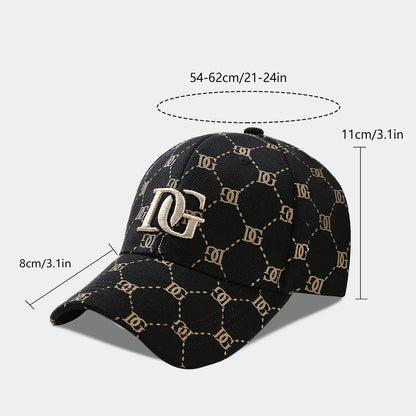 The New Korean Version of the Printed Letter Embroidered Cap Men's