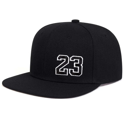 Unisex 23 Embroidery Hip-hop Hats Spring Autumn Adjustable Casual Snapback Caps