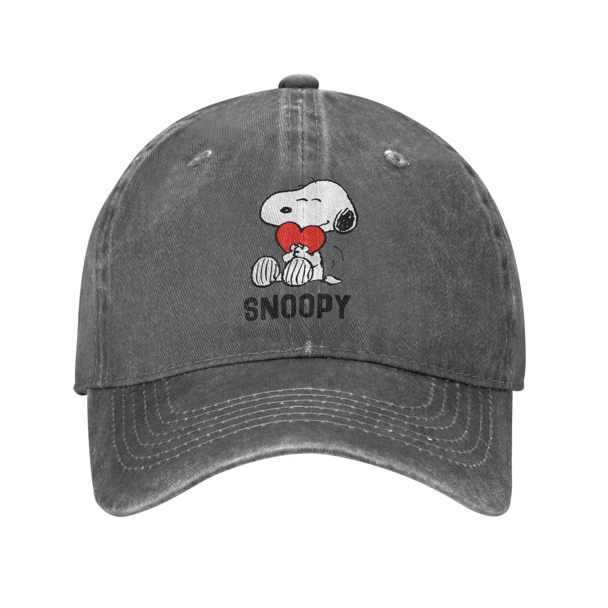 Peanuts Valentine Snoopy Sitting Heart Baseball Cap
